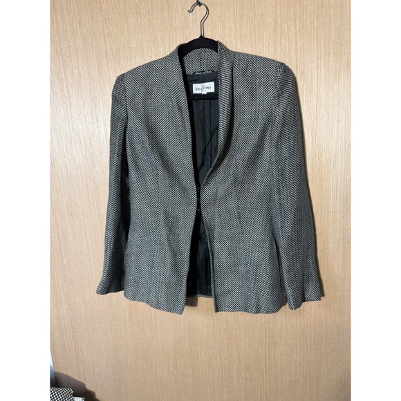 Valentino Miss V‎ Houndstooth Blazer Jacket Made in Italy Size 10 - Picture 1 of 7